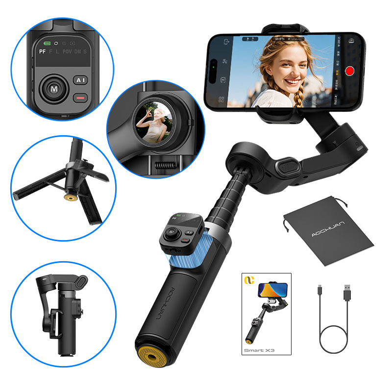 Auto Tracking Tripod - AOCHUAN Smart X3 360° Pan Rotation