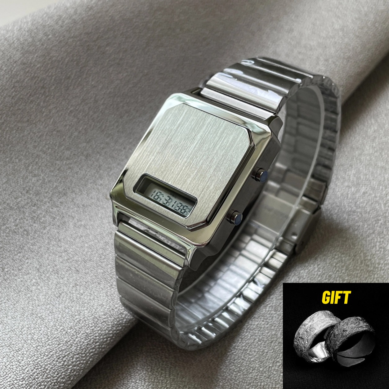 Electronics Gadgets For Men - CILOA New Square Electronic Watch for
