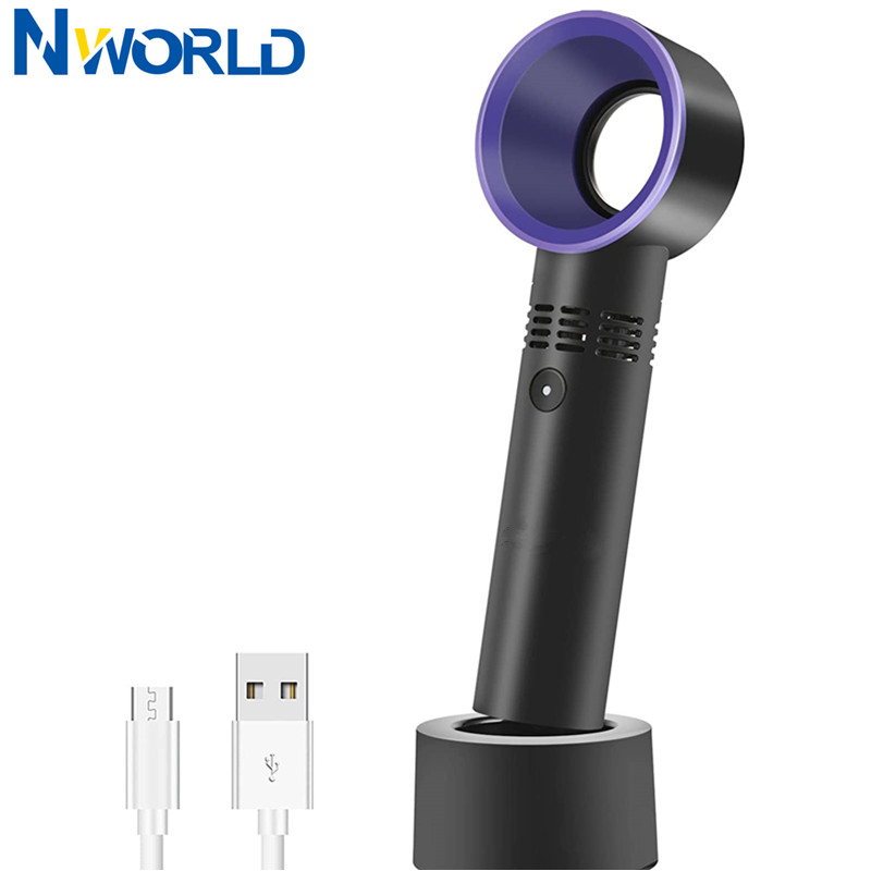Smart Electronics Gadgets For Home - USB Rechargeable Bladeless No Leaf Fan