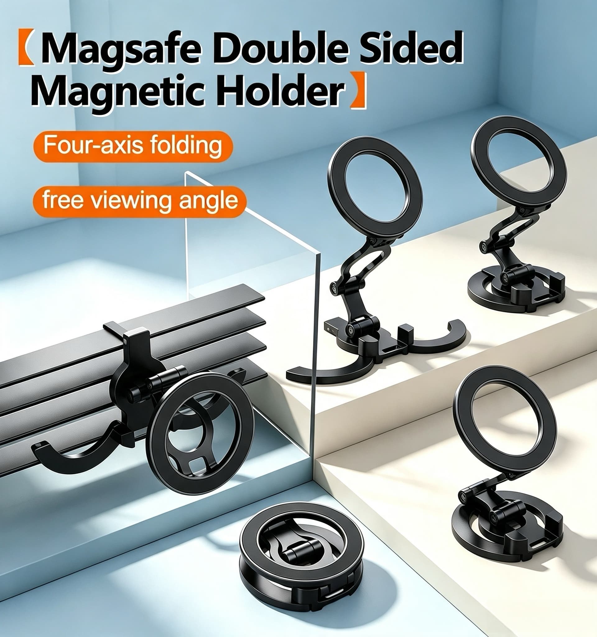Auto Tracking Tripod - Double-Sided Magsafe Phone Stand Tripod 360°