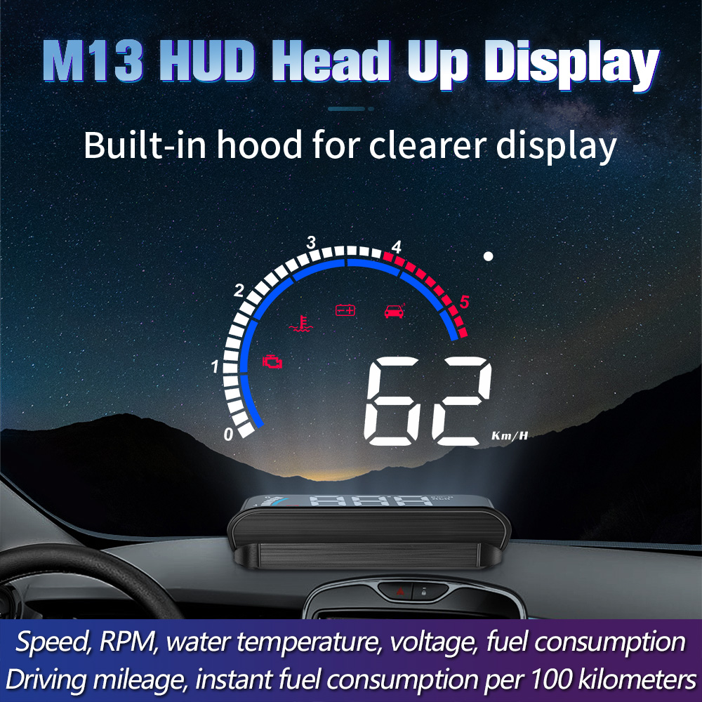 Mini Projector Portable - M13 Car OBD Speed Projector for