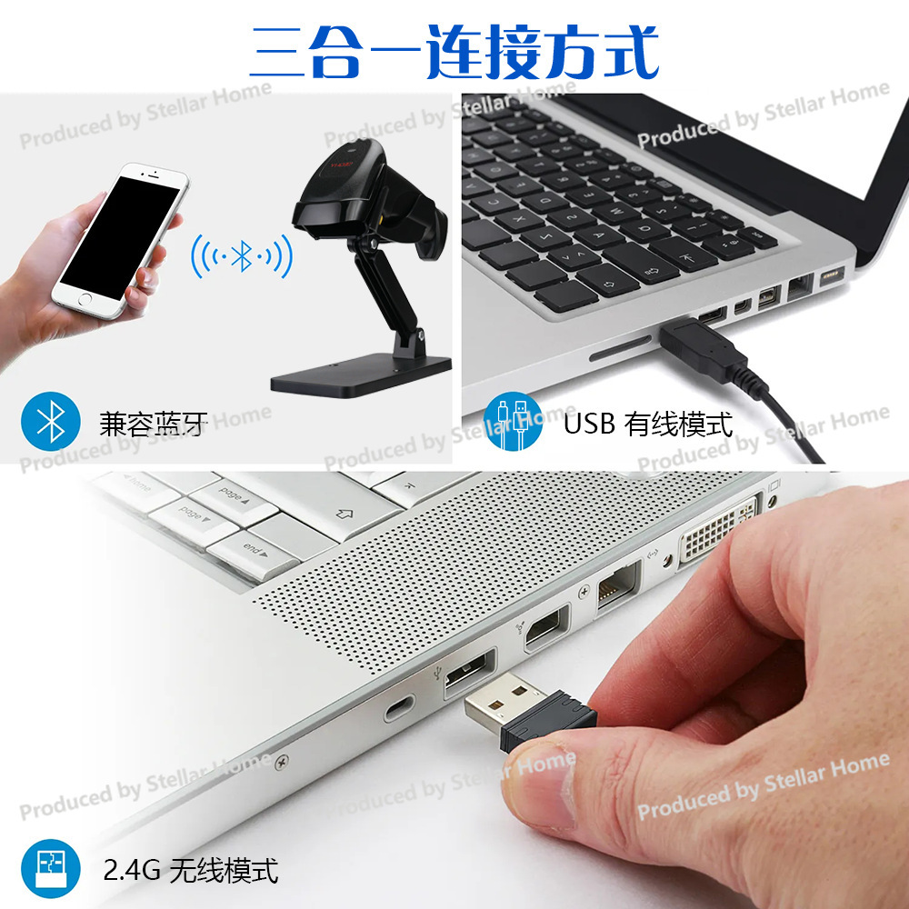 One-dimensional QR Code Wired  - Barcode Scanner Wireless ulasan dan harga