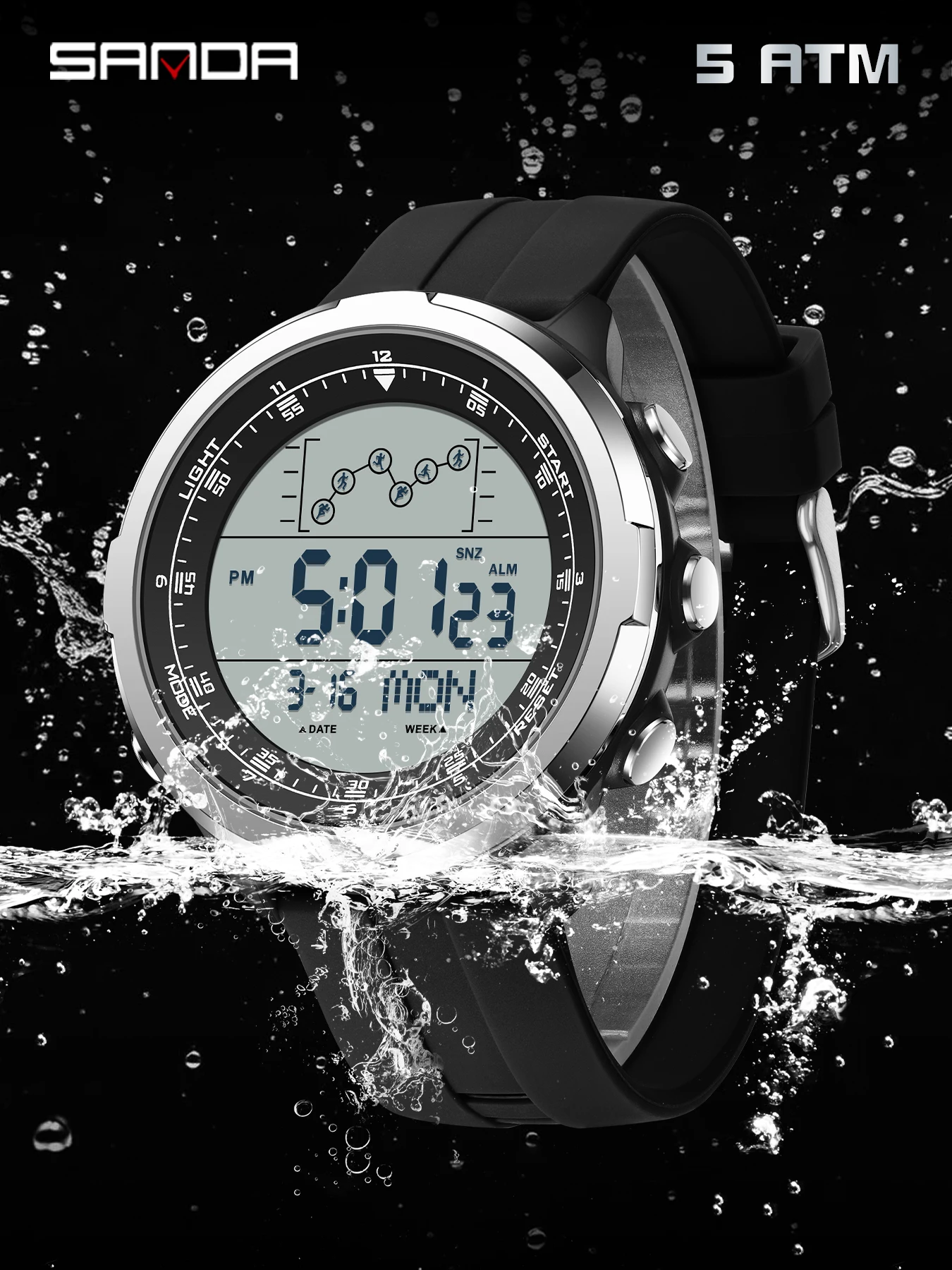 SANDA Digital Watch Men Milita - Electronics Gadgets For Men ulasan dan harga