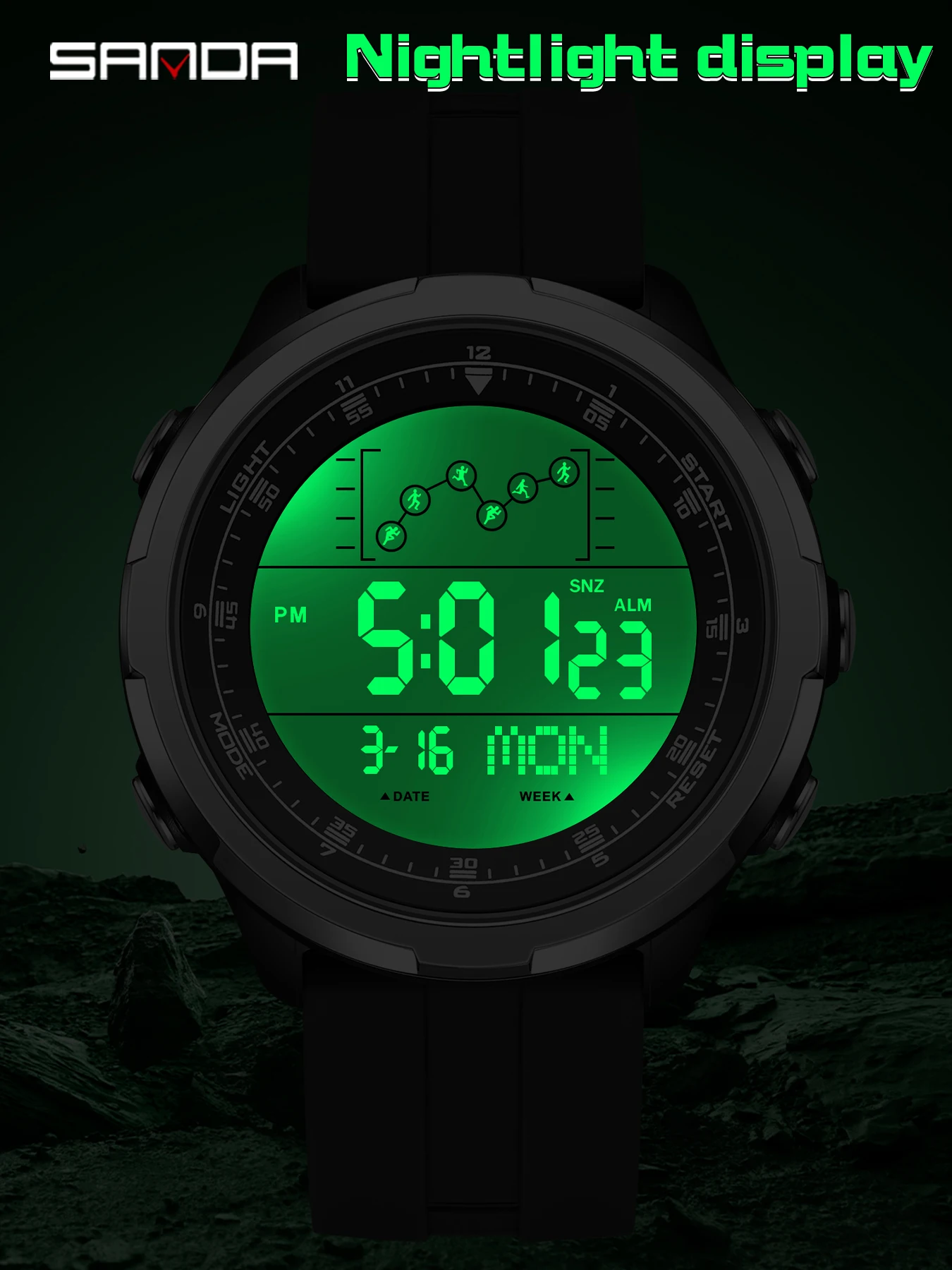 SANDA Digital Watch Men Milita - Electronics Gadgets For Men ulasan dan harga