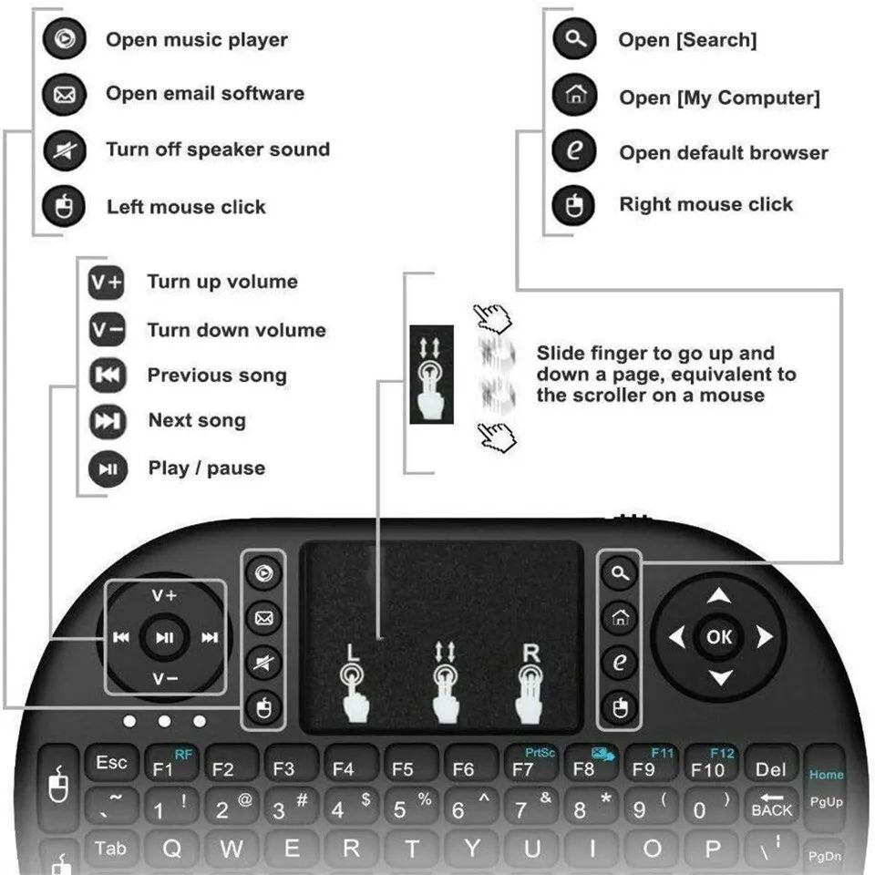 Mini English Bluetooth Keyboar - Mini Projector Portable ulasan dan harga