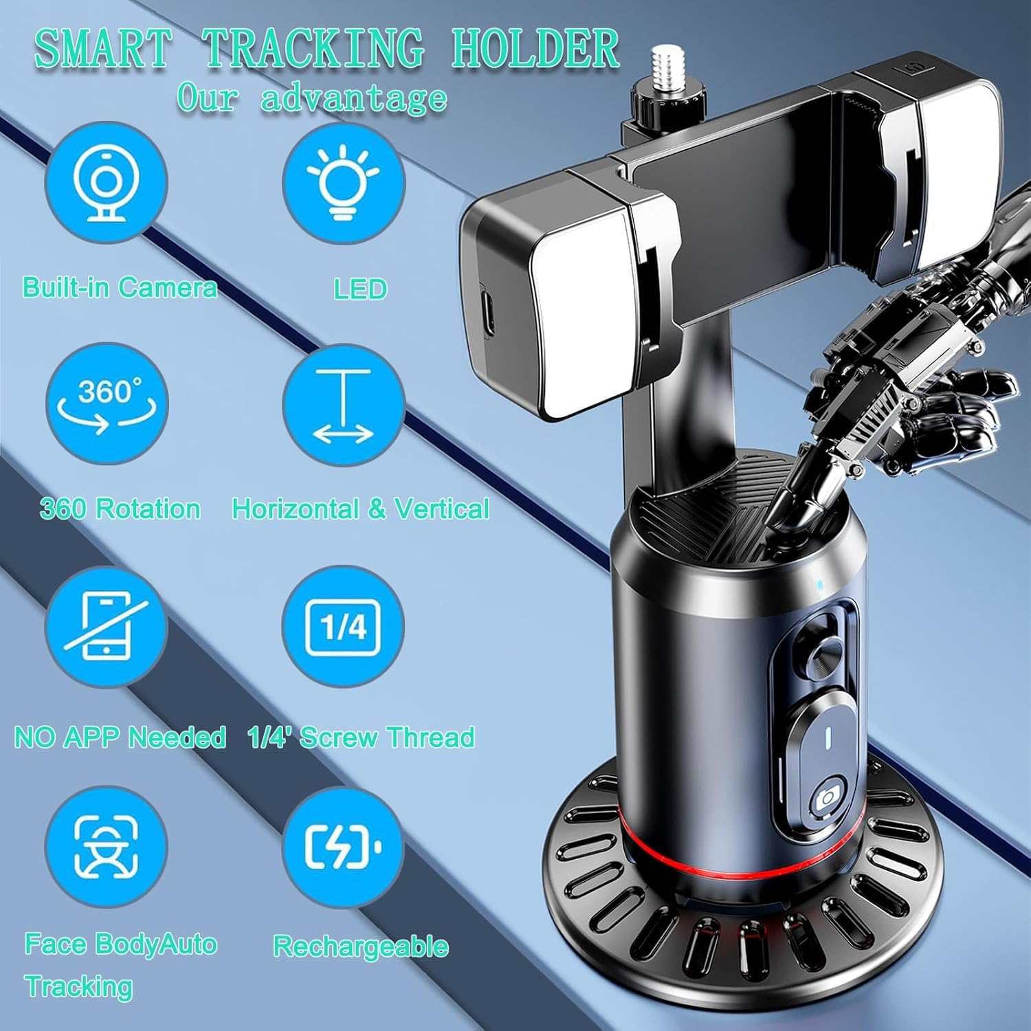 Auto Face Tracking Tripod 360° - Auto Tracking Tripod ulasan dan harga