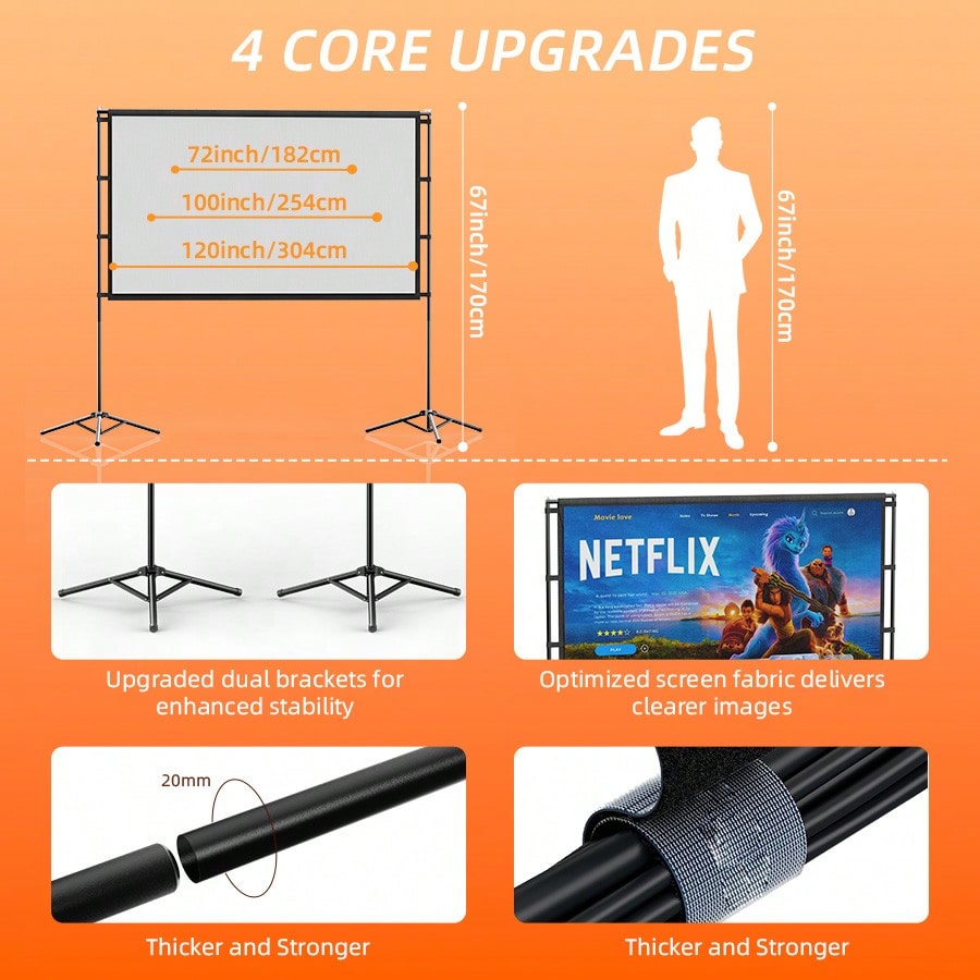 XBJ 100 Inch 4K Ultra HD Proje - Mini Projector Portable ulasan dan harga