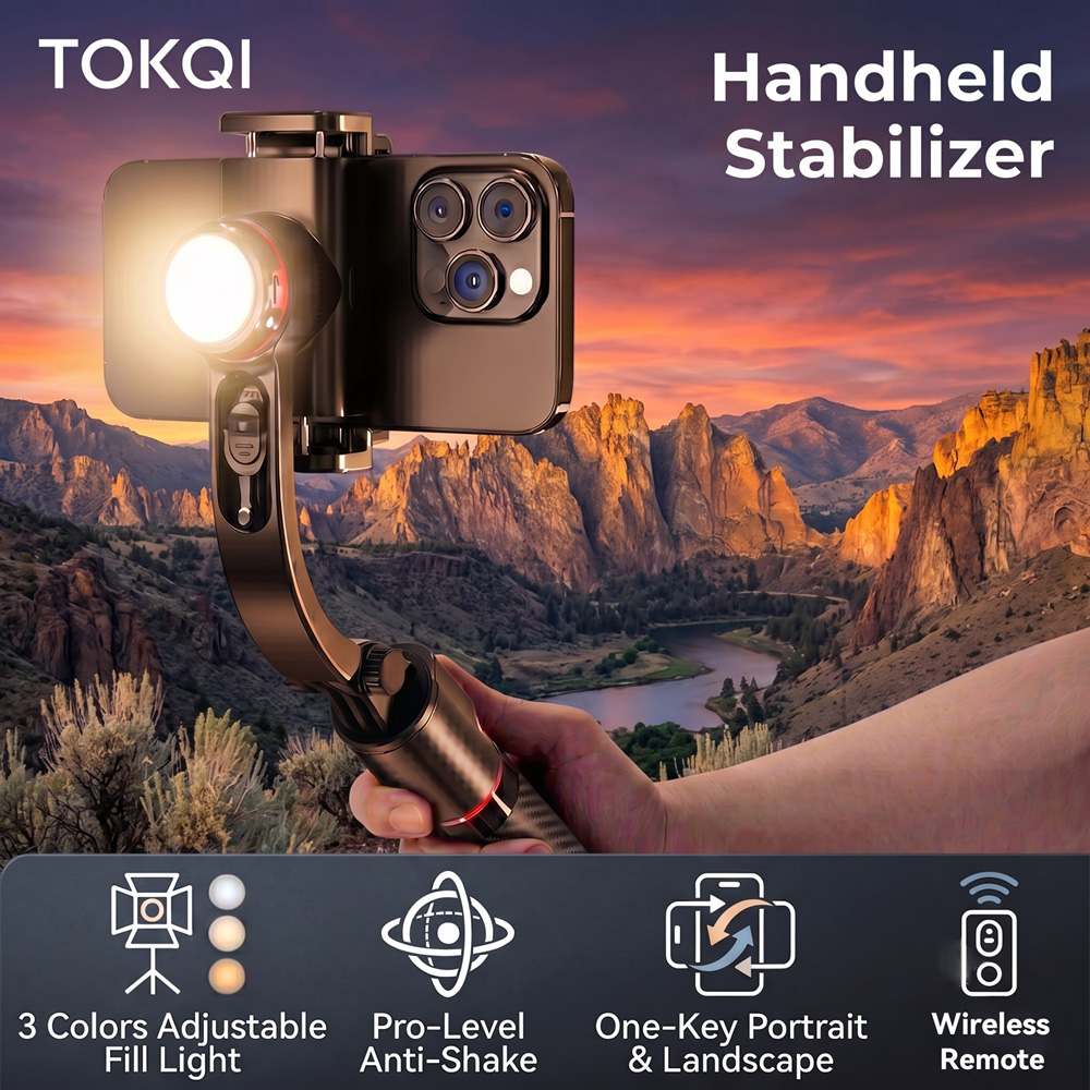 TOKQI Gimbal Stabilizer Anti-S - Auto Tracking Tripod ulasan dan harga