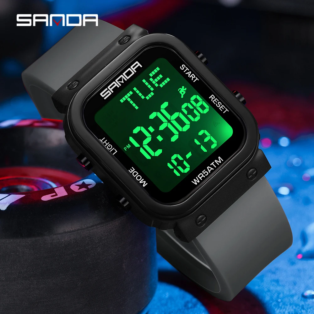 SANDA Digital Watch Men Milita - Electronics Gadgets For Men ulasan dan harga
