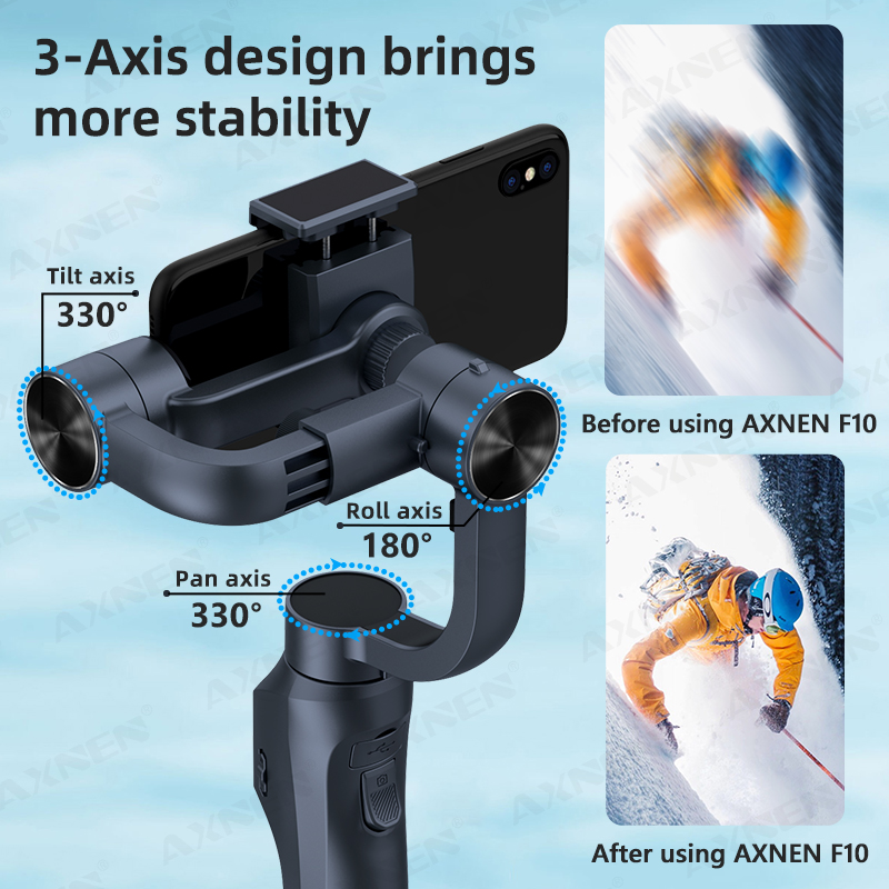 AXNEN 3-Axis Handheld Gimbal S - Auto Tracking Tripod ulasan dan harga