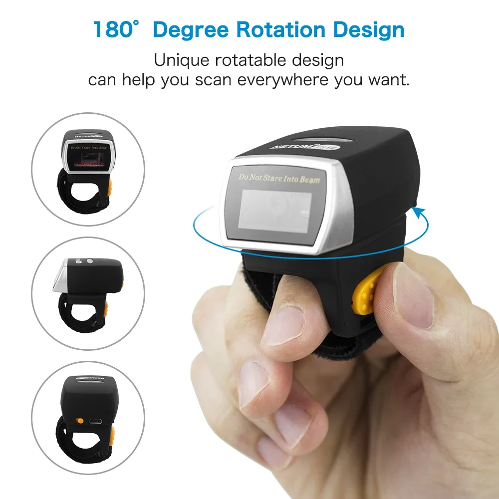NEW Netum Mini Finger Ring Bar - Barcode Scanner Wireless ulasan dan harga