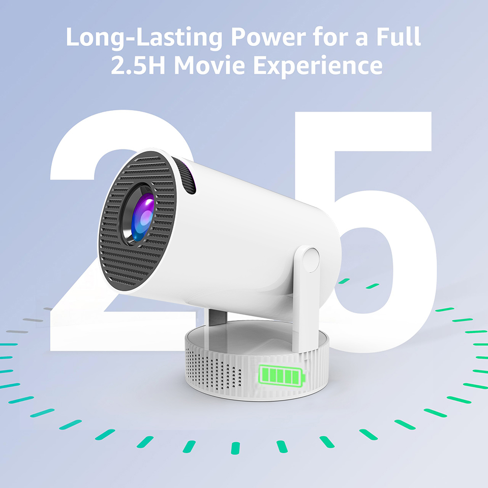 2026Rechargeable HY300 Pro+ Mi - Mini Projector Portable ulasan dan harga