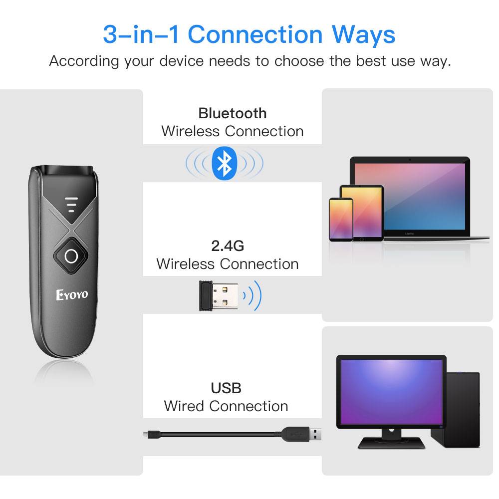 Eyoyo 2D Barcode Scanner USB W - Barcode Scanner Wireless ulasan dan harga
