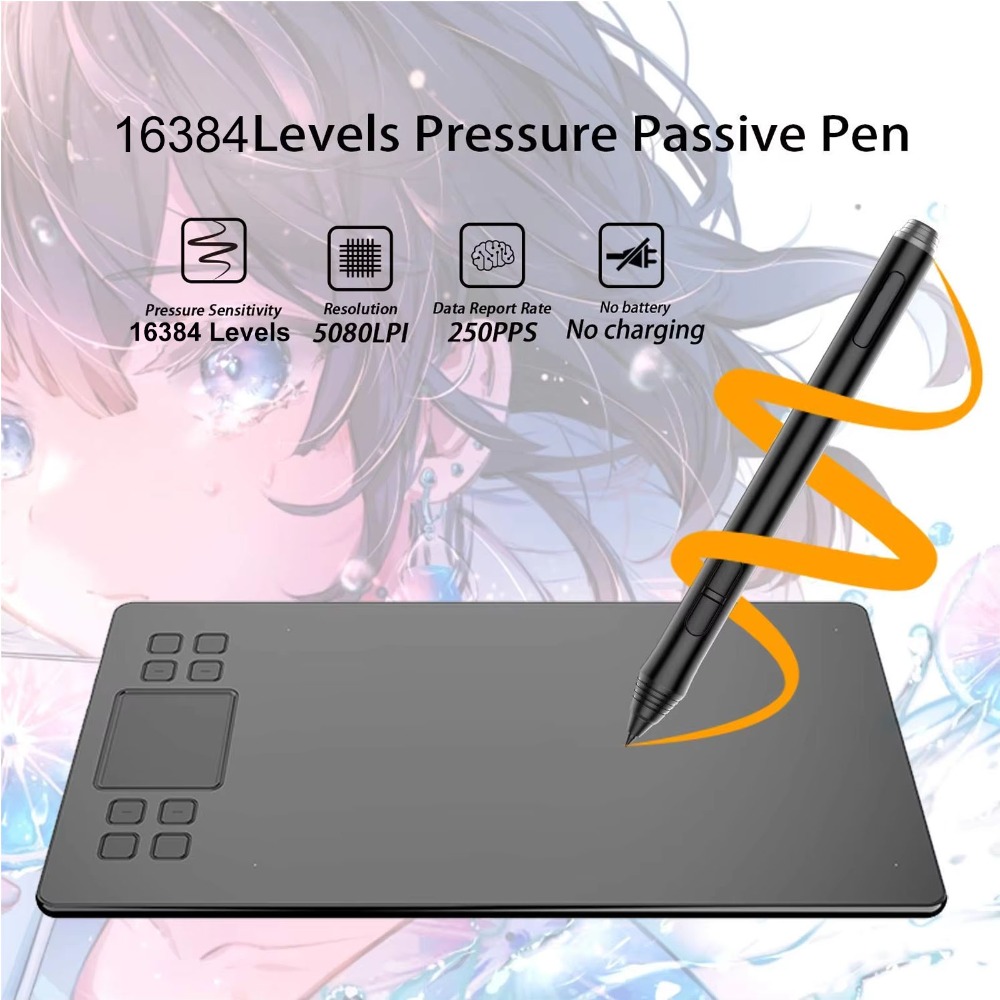 10×6 Inch Drawing Tablet Batte - Digital Drawing Tablet ulasan dan harga