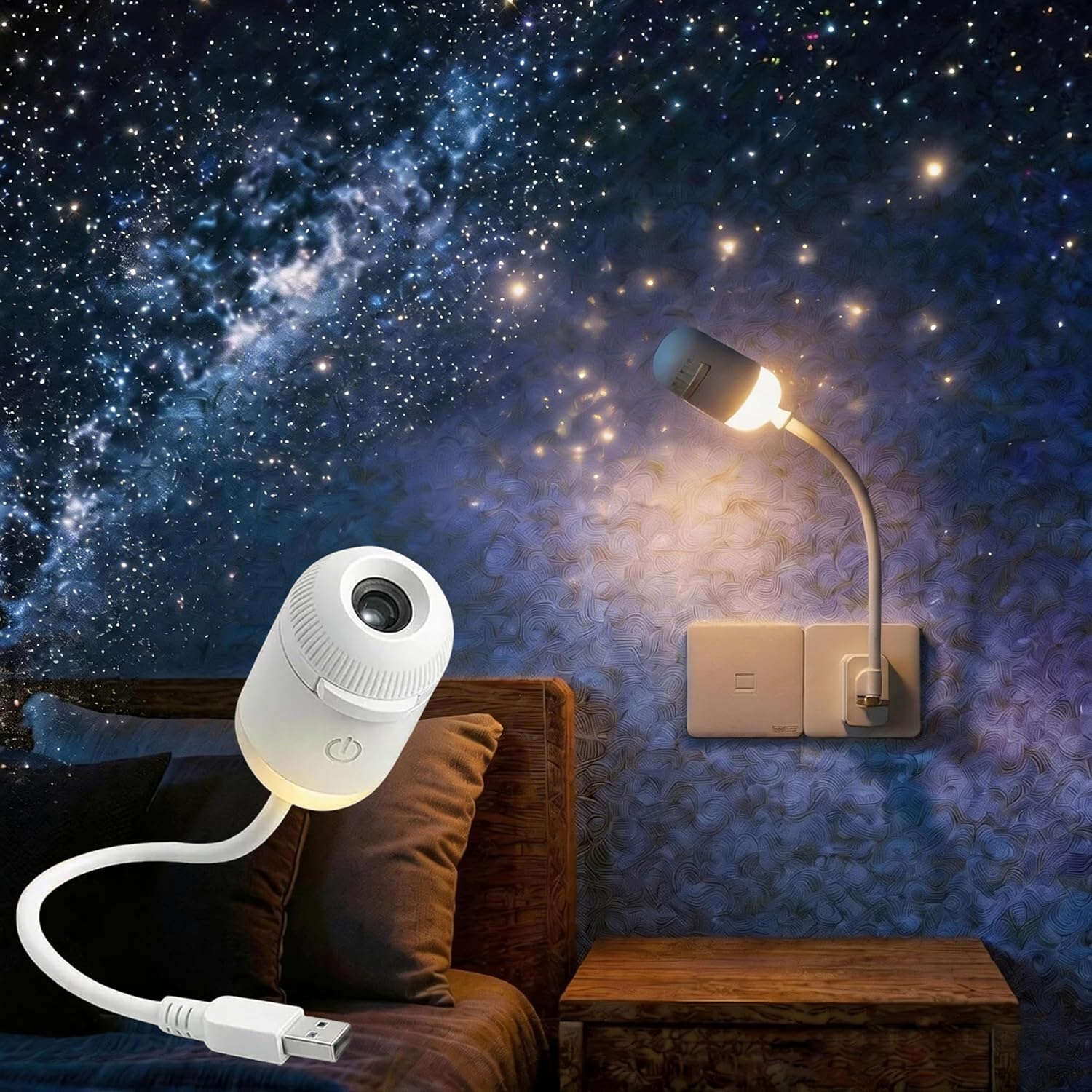 2-in-1 Galaxy Projector Night  - Mini Projector Portable ulasan dan harga