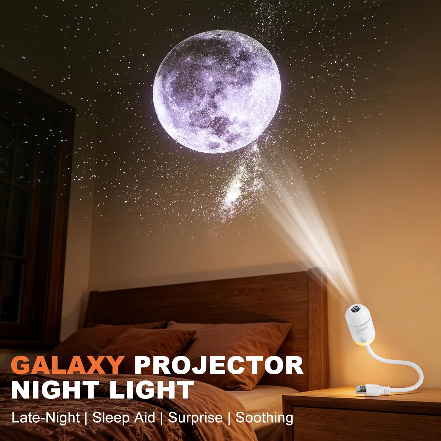 2-in-1 Galaxy Projector Night  - Mini Projector Portable ulasan dan harga