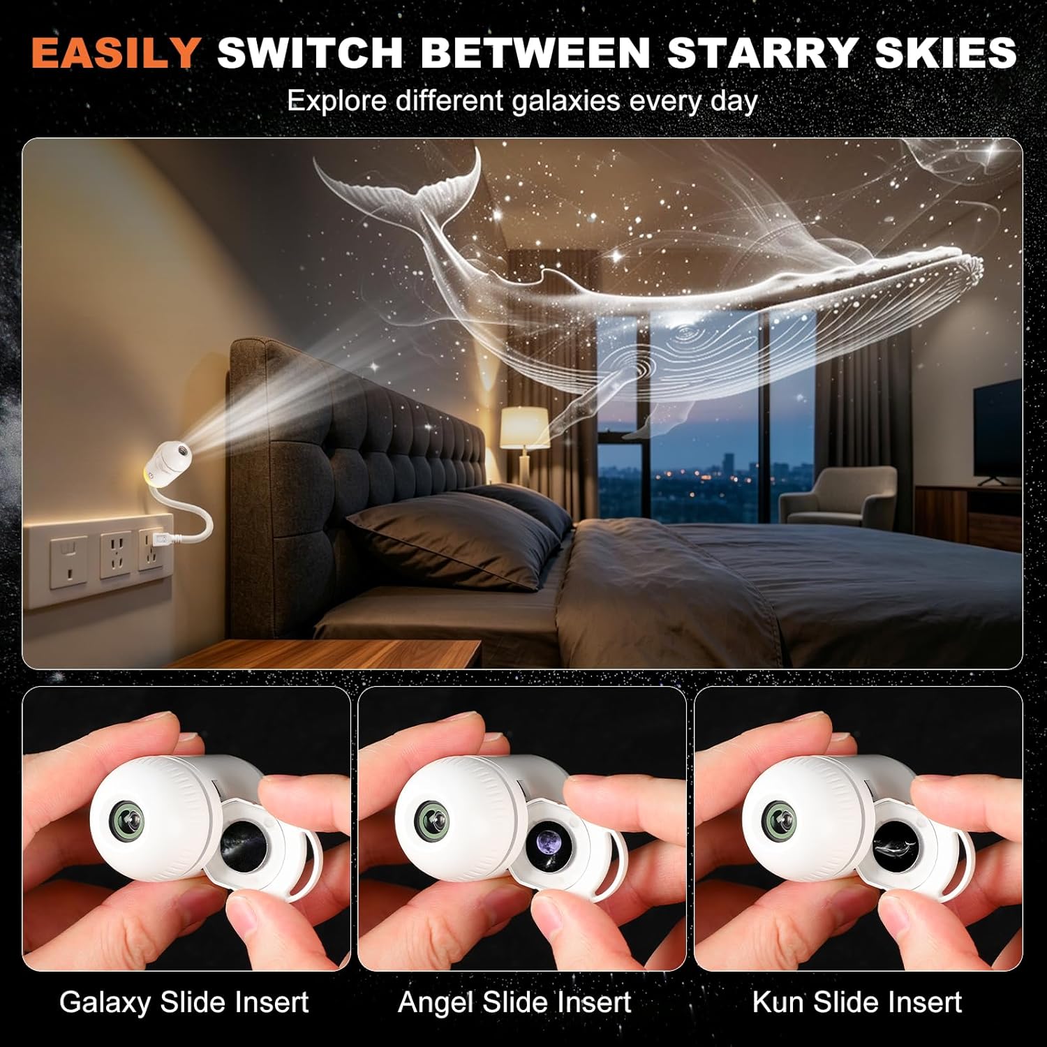 2-in-1 Galaxy Projector Night  - Mini Projector Portable ulasan dan harga