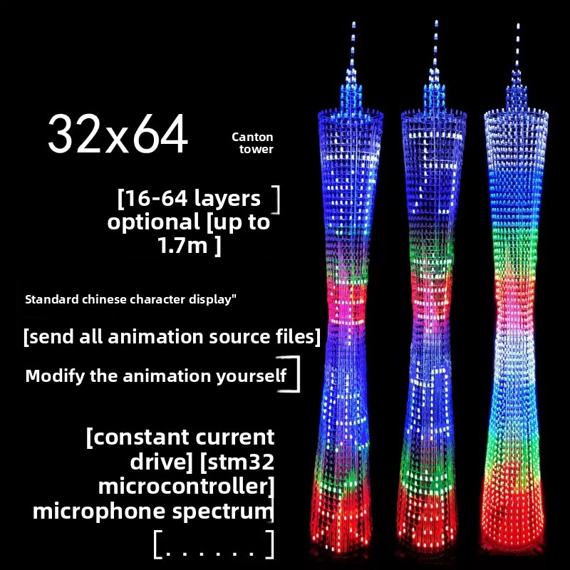 64 Layers Canton Tower DIY Ele - Diy Electronics Gadgets ulasan dan harga