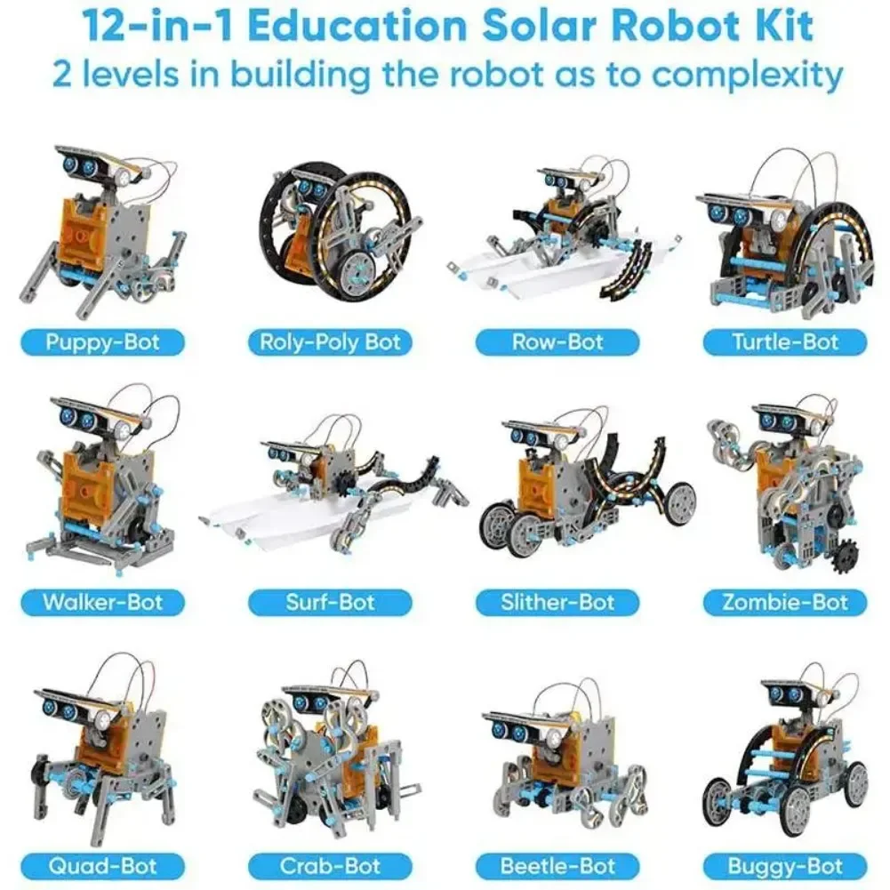 13 in 1 Solar Powered Robot Sc - Diy Electronics Gadgets ulasan dan harga